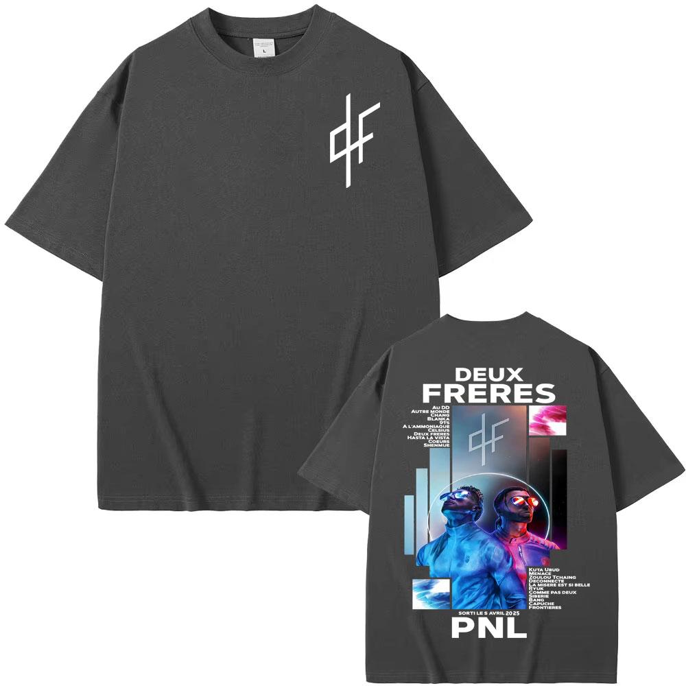 French Rapper Graphic T-shirt From Le Monde Chio PNL Men's and Women's Album Punk High-quality Cotton Top From Hip Hop Harajuku