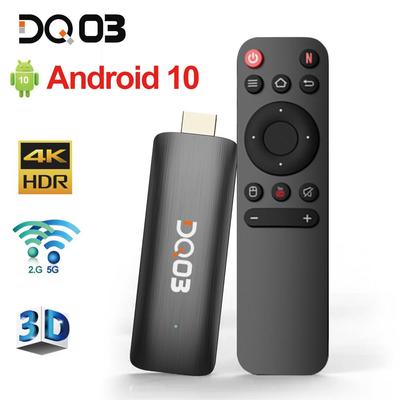 DQ03 Mini TV Stick Android 10 Smart TV Box with Quad Core CPU 1GB 8GB 2GB 16GB Support 4K H.265 Dual Wifi