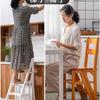 Solid Wood Multifunctional Folding Ladder-Chair: Indoor Portable 4-Step Stool & Climbing Ladder