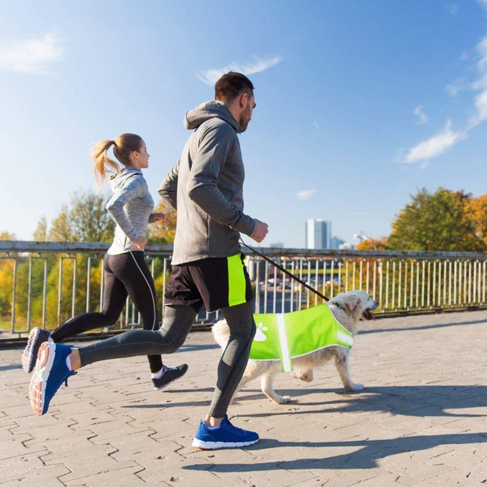 High Visibility Dogs Reflective Vest Ventilate Cozy Fluorescent Dog Vis Jacket Adjustable Night Safety Dog Coat