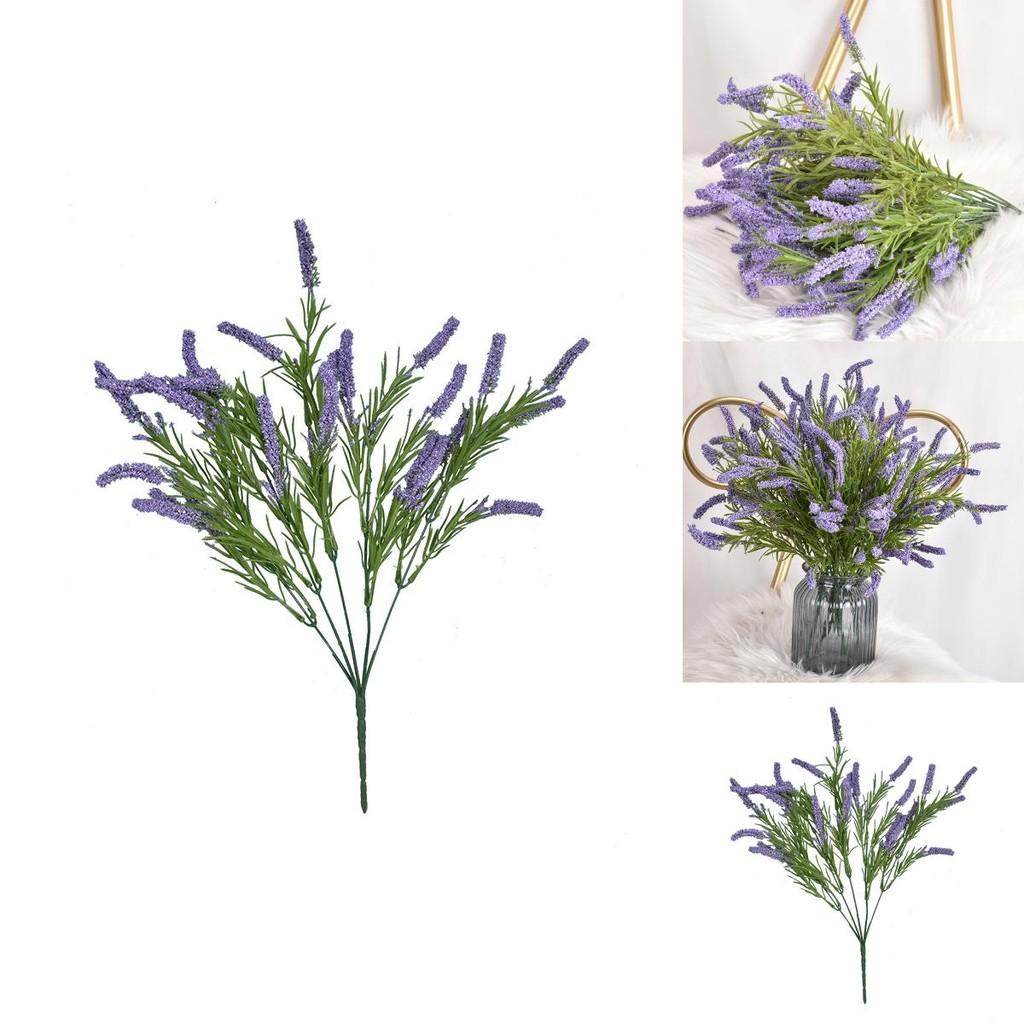 Lavender Artificial Flower Garden Decor With Pouring Craft For Home Office Hotel Arrangement