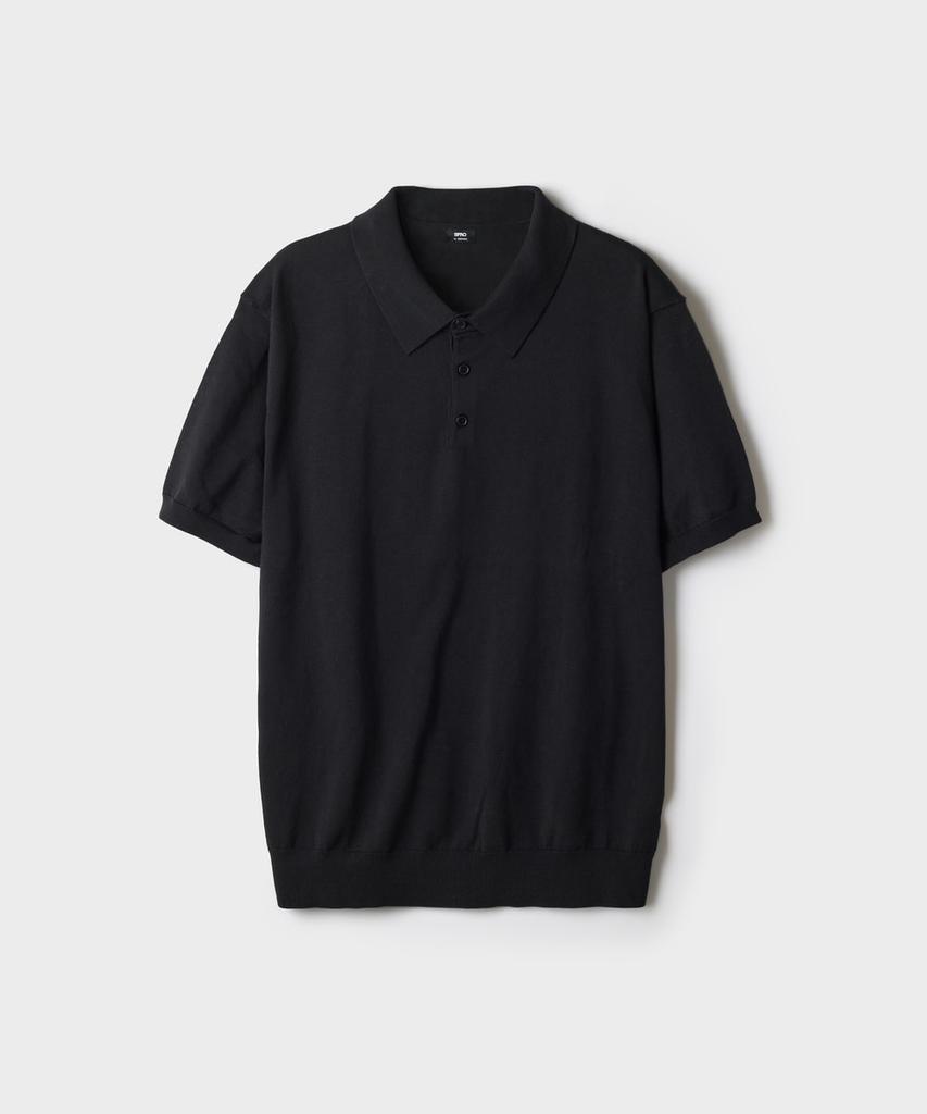 Seupao [Cotton Blend] Collared Neck Short Sleeve Knit (Re)_Spkwg37M01