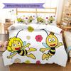 La Abeja Maya Pattern Bedding,Quilt Set Quilt Cover Pillowcase Home Birthday Gift(1 * duvet cover + 2 * pillowcase, without core)