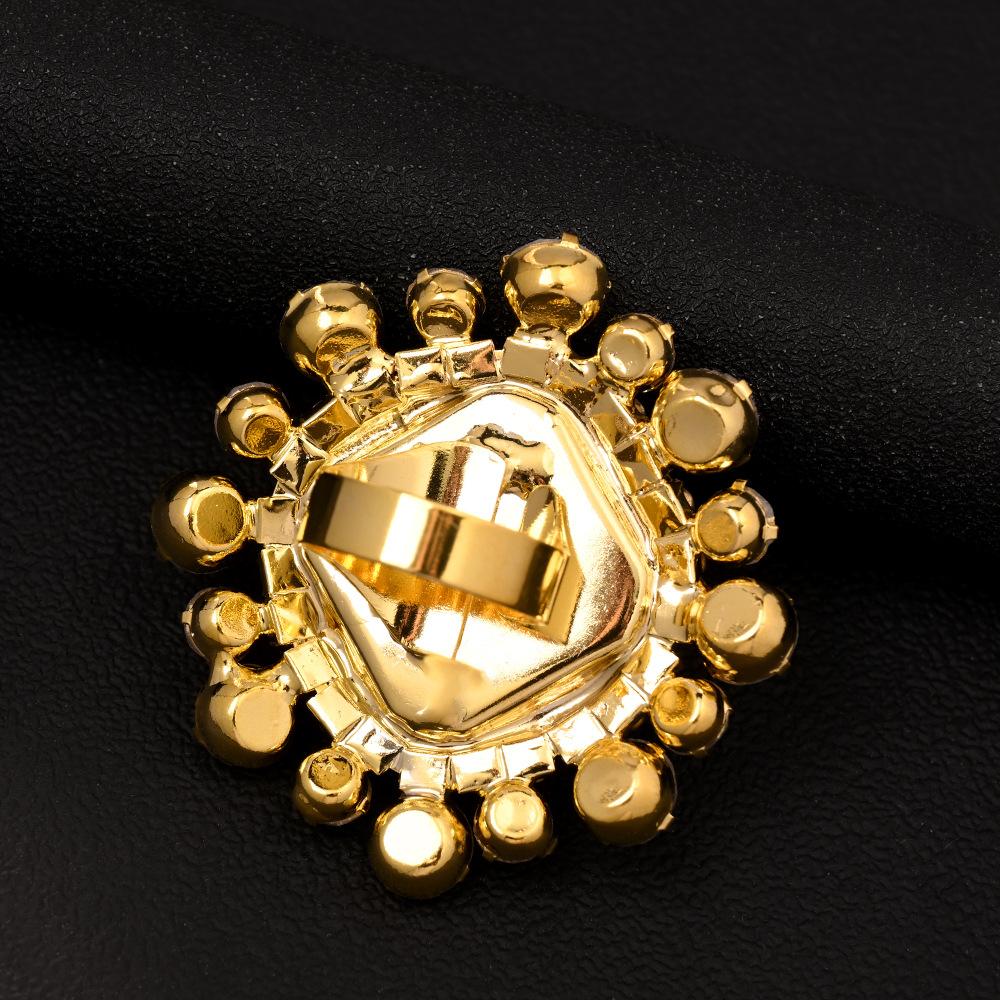 New Premium Statement Ring - Square Colorful Open-end Adjustable Ring