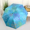 1pc Colorful Flower Pattern Umbrella with Plastic Handle,Suitable for All Seasons Home Travel Outdoor UmbrellaM1408