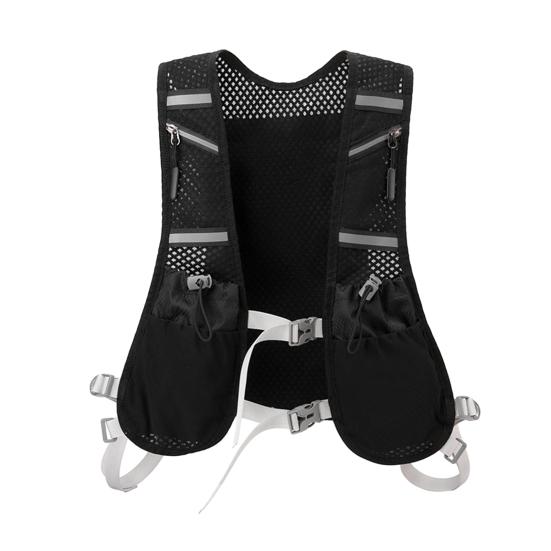 Løpevest med flere lommer Pustende sykkelvest med telefonholder Reflekterende design Nettingvest med justerbare stropper for løping sykling maraton