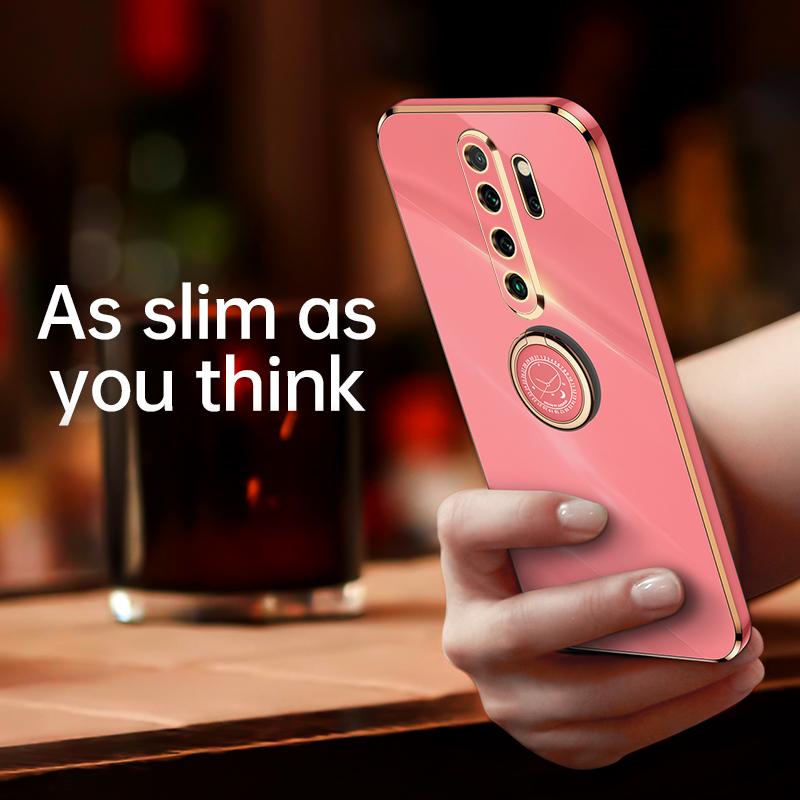 Custodia per telefono con cornice placcata oro per Xiaomi Redmi Note 8 2021 Nuovo 9 S Note8 8T Note9 Pro 9s 9T 9A 9AT Copertura in morbido silicone