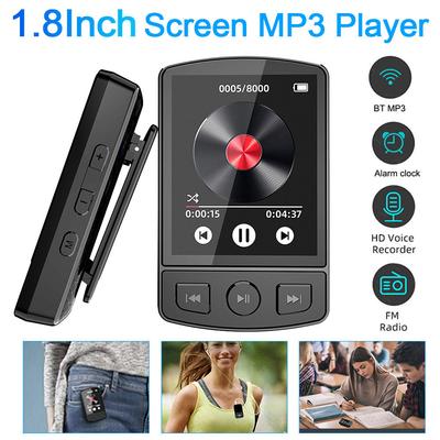 MP3-Player Tragbarer Sport-Clip Walkman HiFi-Sound Bluetooth-kompatibel 5.2 Studenten-Walkman 1,77-Zoll-Bildschirm mit UKW-Radio E-Book