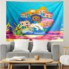 Bubble-Guppies Print Tapestry, Backdrop, Easy Setup, Ideal for Bedroom, Office & Living Room, with Aesthetic Wall Hanging Decor.