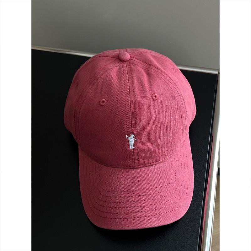 Villain standard embroidered baseball cap female soft top simple casual versatile couple sunshade curved brim showing face small peaked cap man