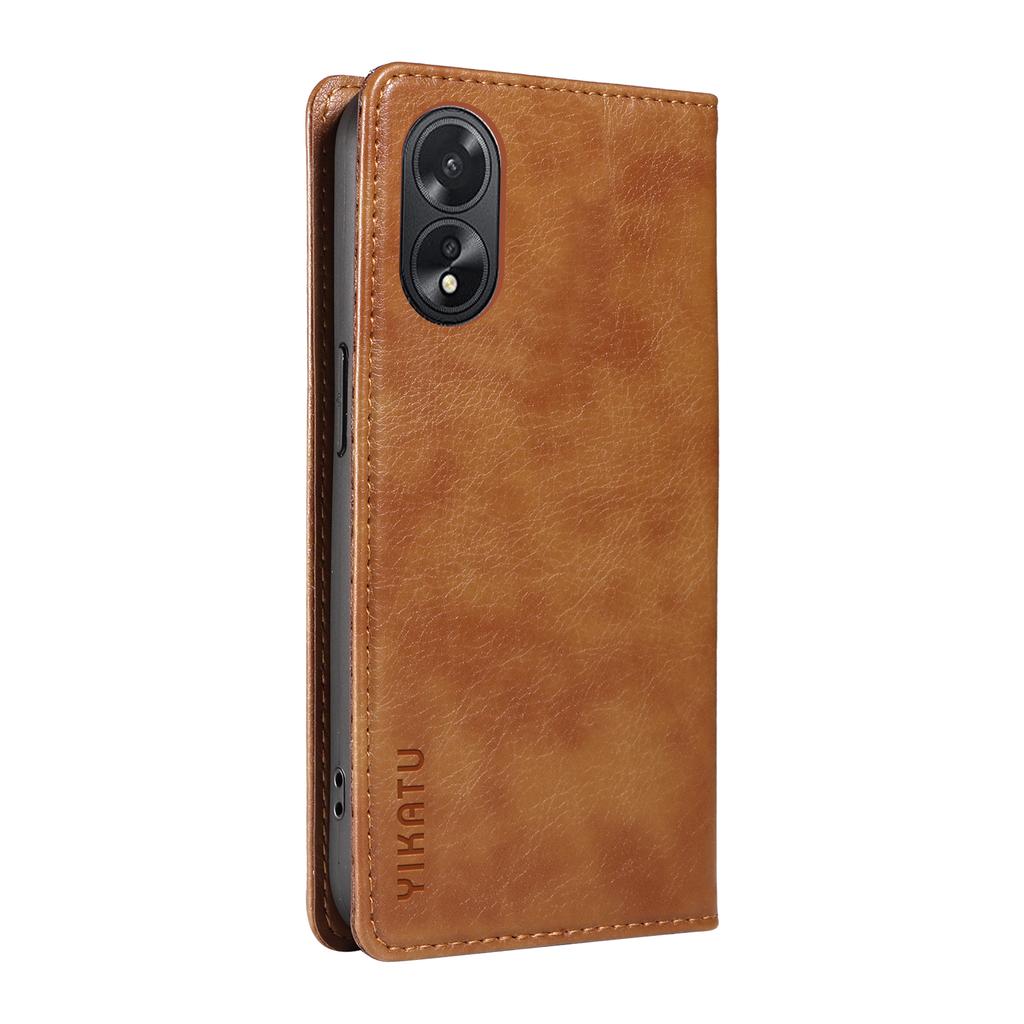 YIKATU YK-006 For Oppo A38 4G/A18 4G Case Leather Phone Cover with Card Slots Wallet