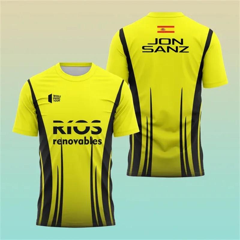 Summer Men Quick Drying Padel Short Sleeved T-shirt Men Professional Tennis Training Apparel Quality Outdoor Sports O-Neck Tees