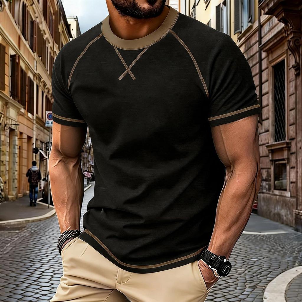 Men's Slim-fit Short-sleeved T-shirt - Men's Clothing Top