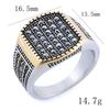 Titanium Steel Men'S Ring Personalized Retro Simple Wind Small Dot Masonry Men'S Ring Stainless Steel Finger