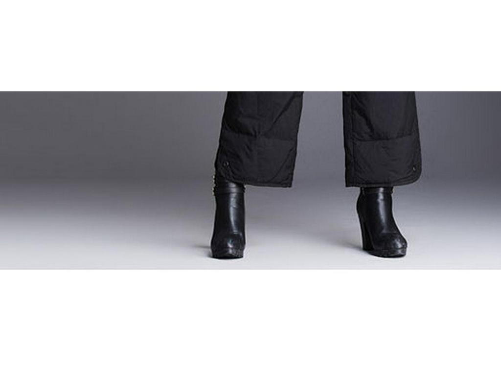 Women's High-Waisted Loose-Fit Bootcut Down Cotton Pants - Winter 2023 Trend