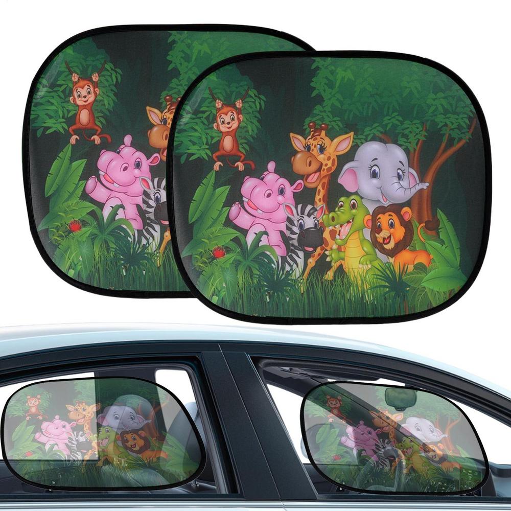 Car Window Covers Static Cling Films Stickers To Blocking UV Cartoon Glare Blocker Mesh Shield Protection Electrostatic