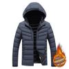 Light Clothing Cotton Comfortable and Versatile Jacket Men's Models Winter Slim Removable Cap Padded Thickened Hooded Jacket Men