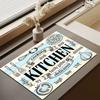 Vintage Farmhouse Kitchen Mat Absorbent Oilproof Non Slip Waterproof Dish Drying Counter Decor Pad