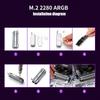 5V-3Pin ARGB AURA Sync Computer 2280 SSD M2 Radiator Aluminum PC RGB M.2 Nvme Cooler Heatsink Solid State Drive Heat Sink Cooler