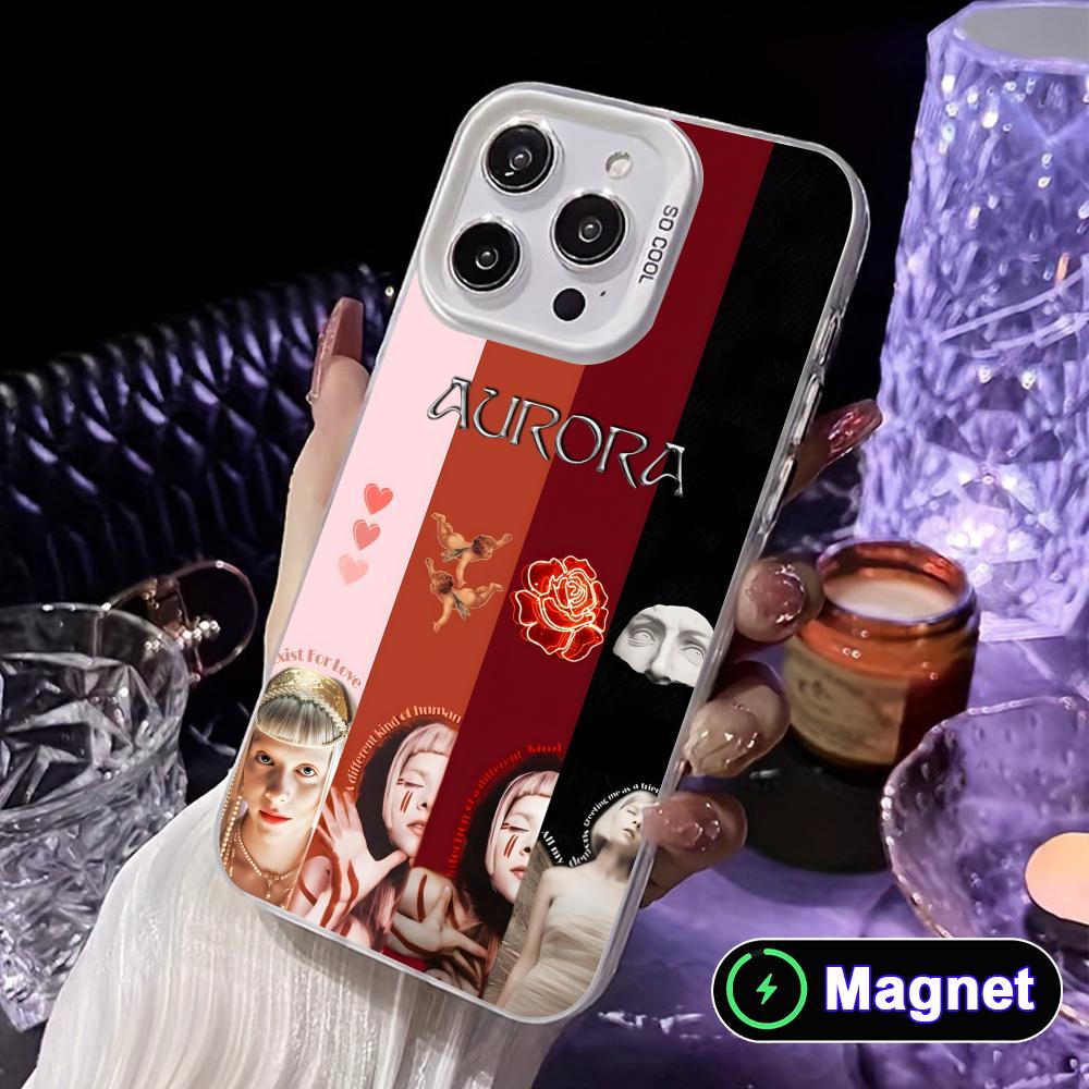 

Aurora Aksnes White Translucent MagSafe Mobile Phone Case for iPhone 17 16 15 14 13 12 11 X XR XS Air Pro Max Plus Cover iPhone17 Pro