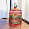 Modern Yurt Styles Glass Container Transparent Sealed for Candy Nut Jewelry Storage Decorative Household Item