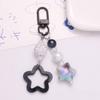 Gradient Pentagram Star Charm Keyring Backpack Decoration Handmade Pendant Keyring Fashion Bag Charm Sweet Cool Keychain