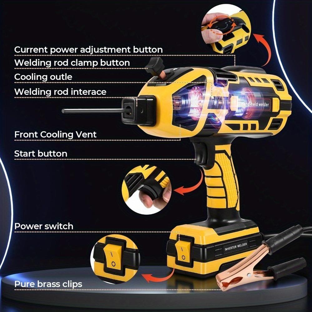 Handgehaltene Schweißmaschine 110V Tragbare Schweißmaschine mit IGBT-Inverter 6 Variable Stromregelung 20-120 Ampere Ausgang