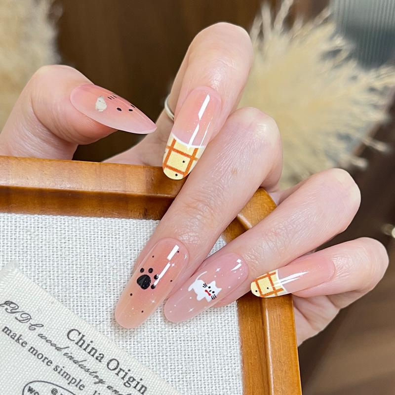 Verlaufende Bernstein-Goldfolie Abnehmbare Nagelsticker - Herbst/Winter-Kollektion