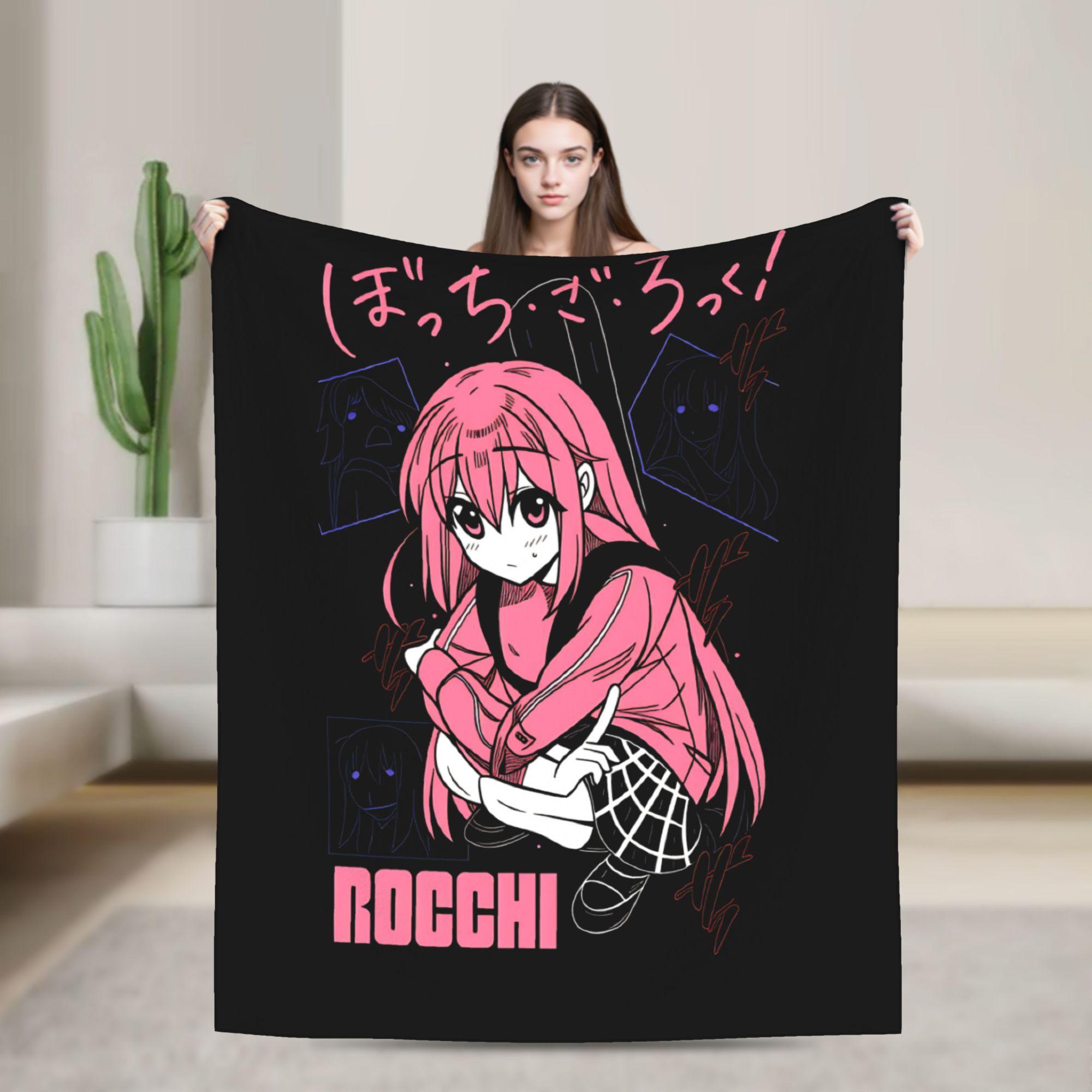 

Bocchi the Rock Plush Blankets Girls Boys Flannel Throw Blanket For Couch Chair Sofa Soft Custom Quality Bedspread Gift Idea 75x90cm