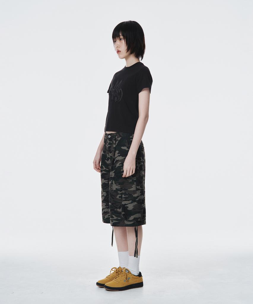 AMES-WORLDWIDE Ames Applique Tee Black