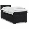 VidaXL Slatted Bed Base with Simple Black Velvet Mattress, Bed, Platform Bed, Panel Bed, Bedroom Furniture 3288775