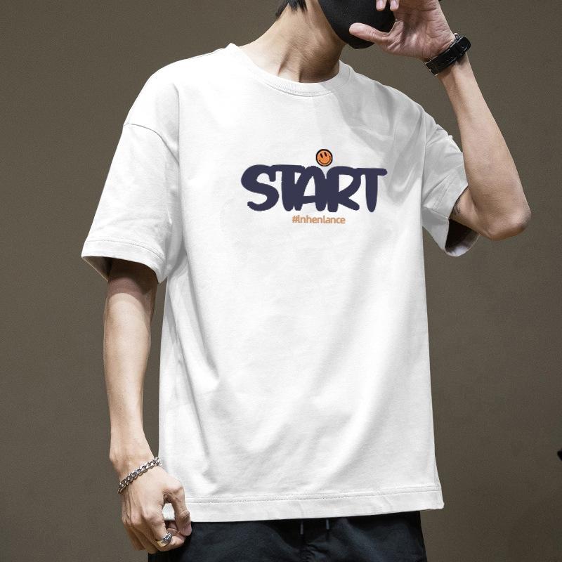 

Minimalist Sportwear Tees Printed Short Sleeved T-shirt for Men Cotton Summer Tops S