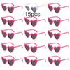 15PCS Fun Designed Heart-shaped Mixed Color Glasses Suitable for Various Themed Parties Concert and Holiday Outfitsnds