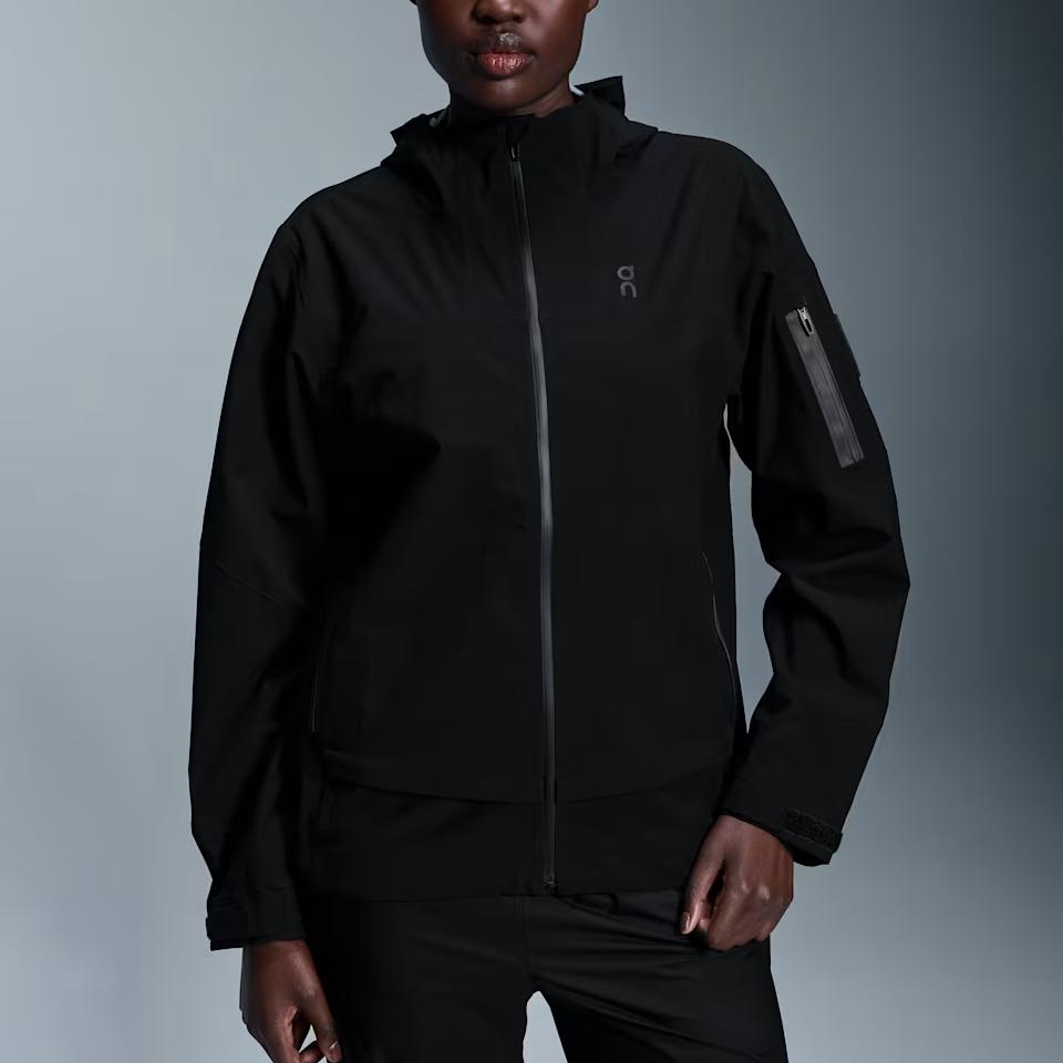 On Trek Waterproof Breathable Lightweight Durable Lg Sleeve Jacket Women jackets Black 1WE10380553