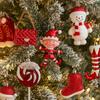 Santa Claus Christmas Elf Pendant Shiny Red Merry Christmas Decor  Holiday Party Decor