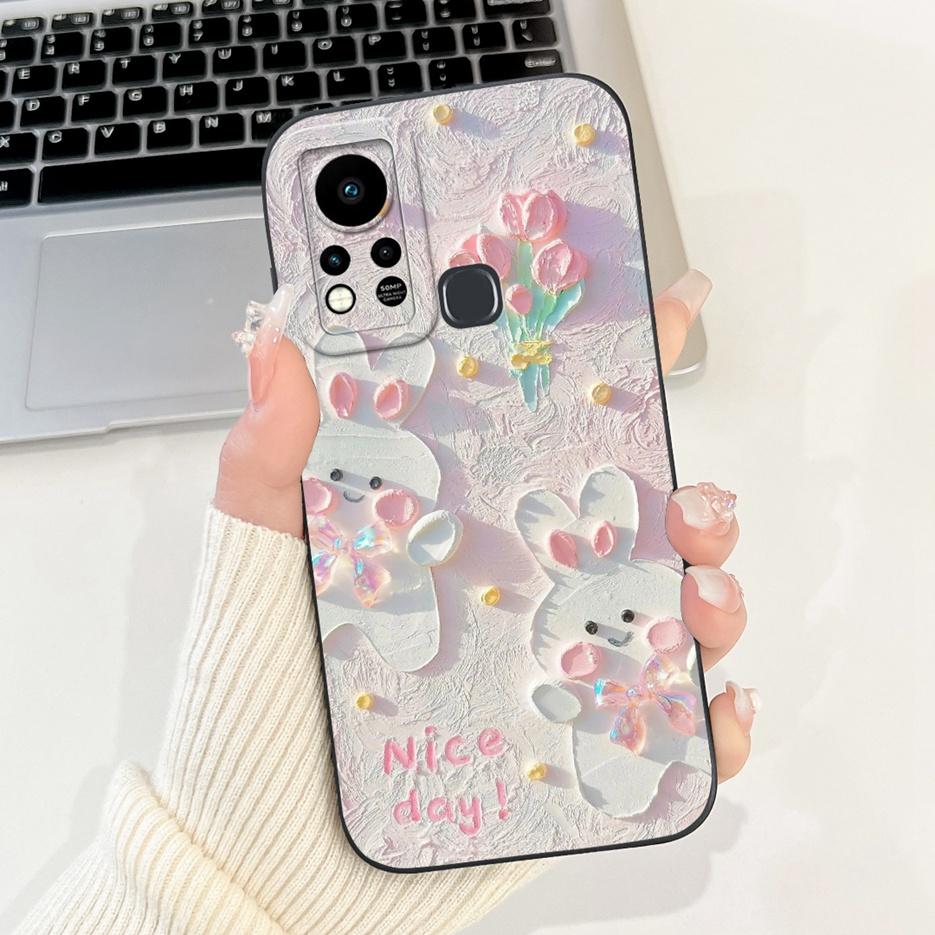For Infinix Hot 11S Case X6812 X6812B Cute Panda Cartoon Cover Shockproof Phone Cases For Infinix Hot 11S NFC Hot11s Soft Fundas