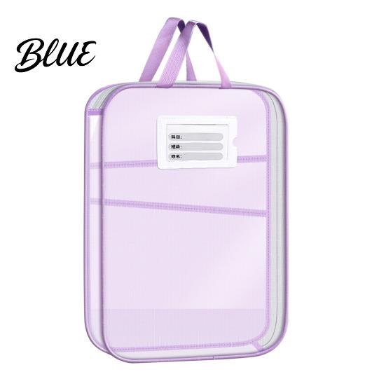 Organizzatore Documenti Leggero Busta con Zip in Rete Borsa per Documenti Formato A4 Letter 3 Scomparti Trasparente