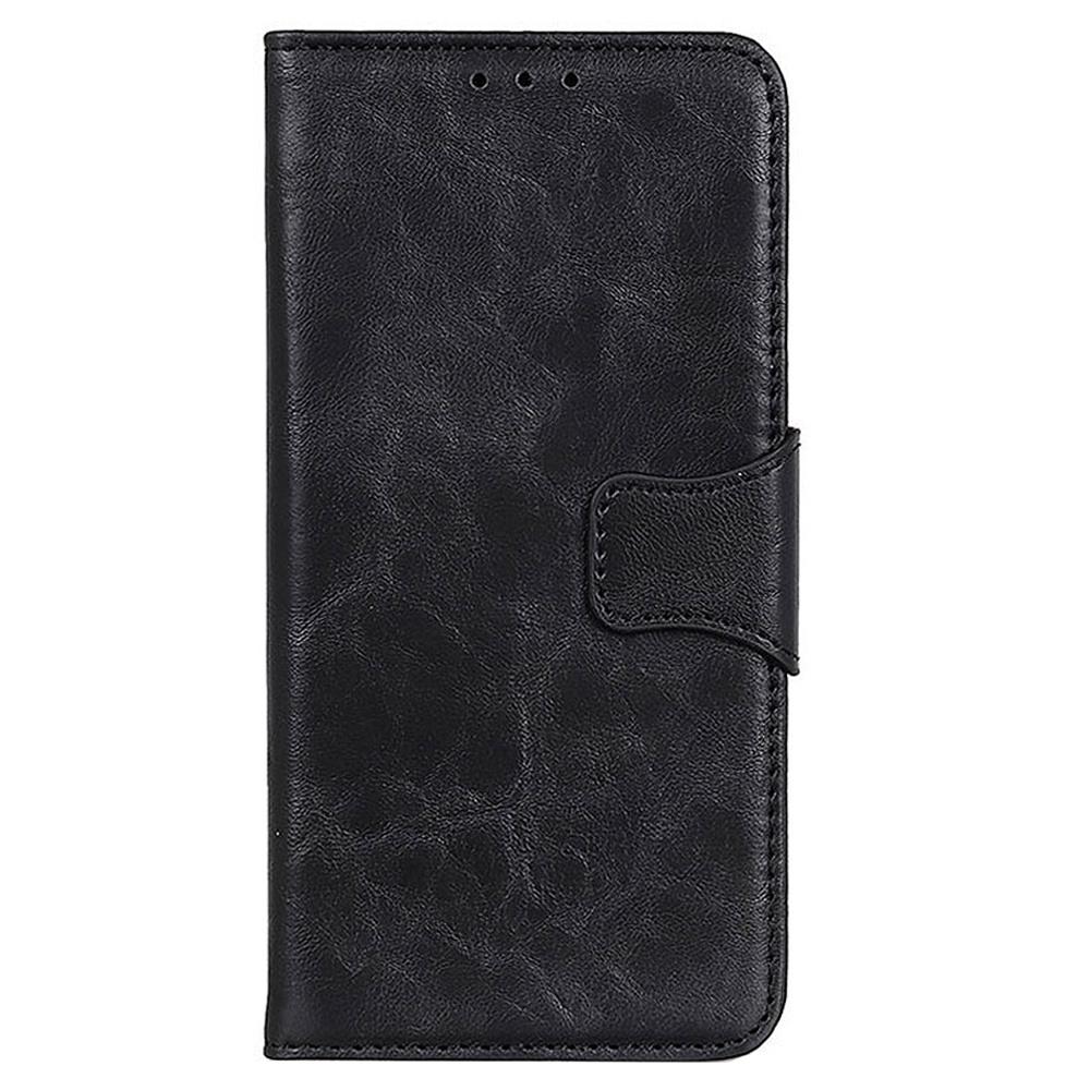Leather Wallet Case for Oppo A54 5G/A74 5G/A93 5G, Black