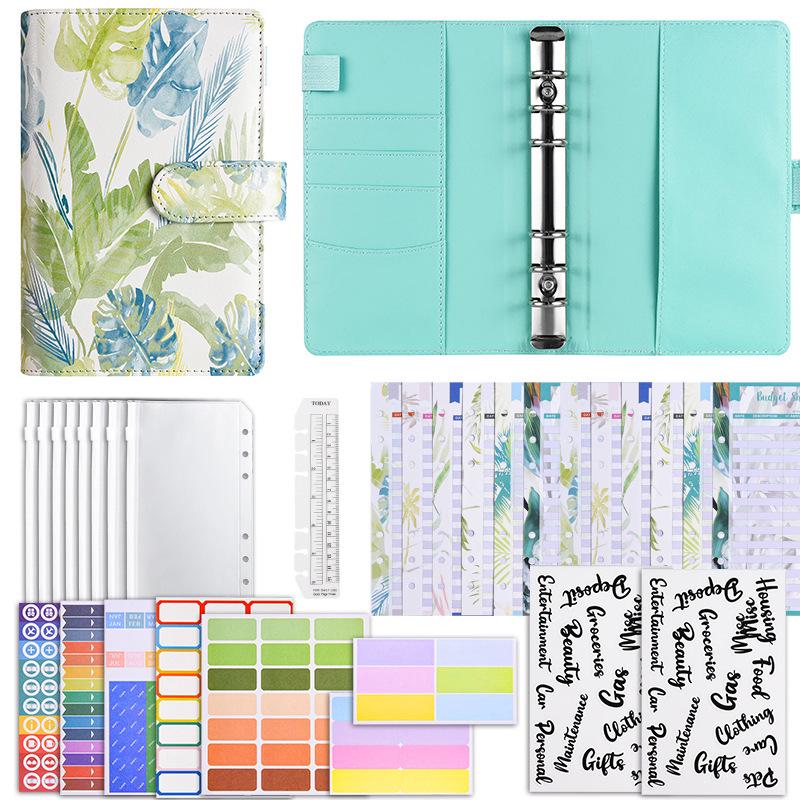 A6 Leaf Macaron Diary: Creative PU Binder for Event Planning and Business