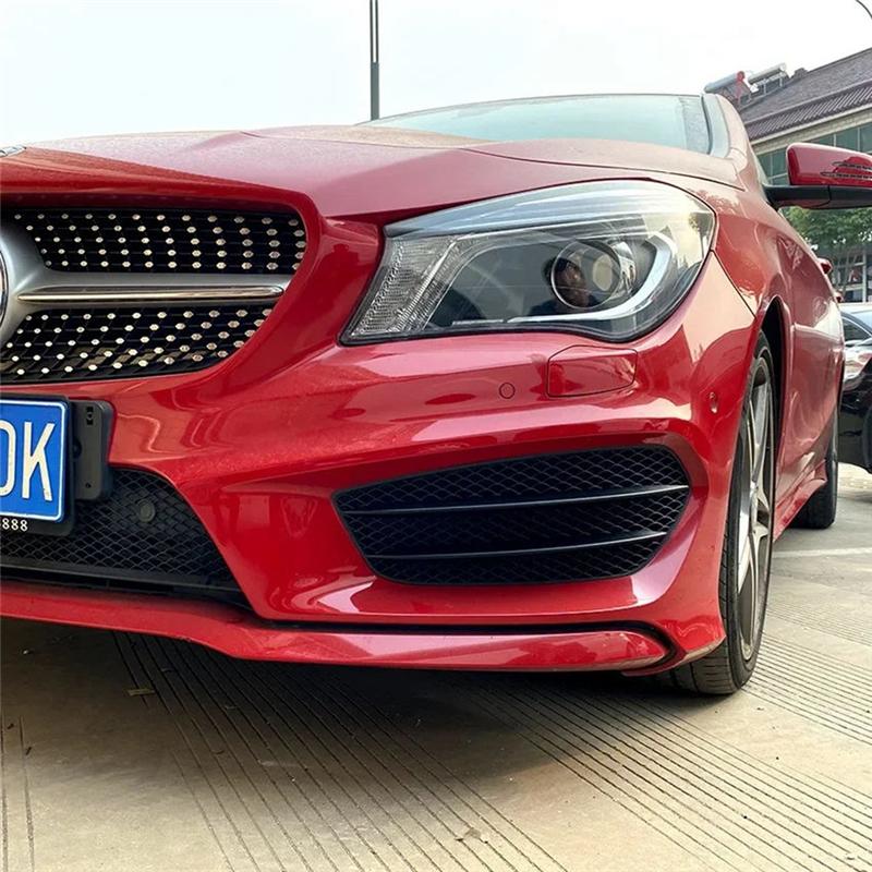 Unique Fog Light Cover Grille Front Bumper For Mercedes Benz CLA Class C117 CLA200 250 CLA45 AMG 2013-2015 Grill Grid Kit