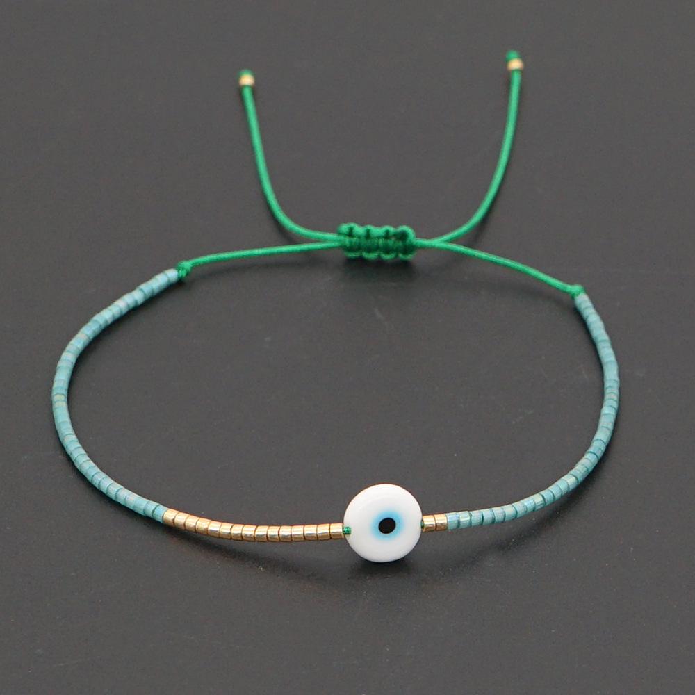 Vlen Women's Turkish Evil Eye Bracelet for Good Luck & Positive Energy Miyuki Beads Jewelry Gift Protection Pulseras