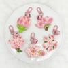 Lotus Peach Blossom Pendant Resin Car Key Ring Cute Peach Flower Keychain  Gifts