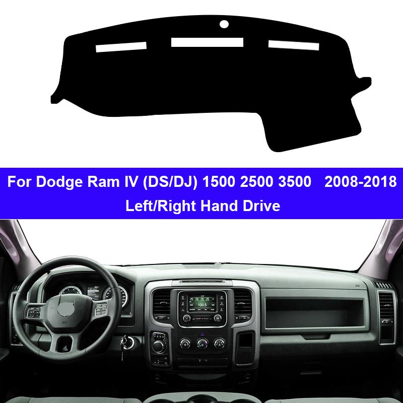For Dodge Ram IV (DS/DJ) 1500 2500 3500 2008-2018 Car Dashboard Avoid Light Pad Instrument Platform Desk Cover Mat Carpets