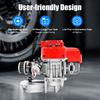 49cc 2-Takt Seilzugstarter Motor Kit Einzylinder luftgekühlt für Pocket Bike Mini Dirt Bike Motorrad Rot Grau
