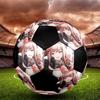 Pallone da Calcio Colorato Cucito a Macchina PVC Misura 5 Pronto per Allenamento di Squadra e Competizione Resistente Alto Rimbalzo Raffreddamento Regalo Sportivo