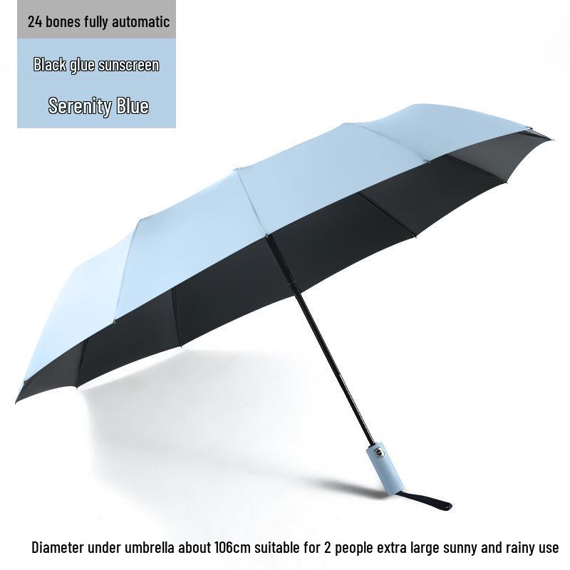Reinforced Windproof Black Glue Sunscreen Umbrella for Students, Men & Women