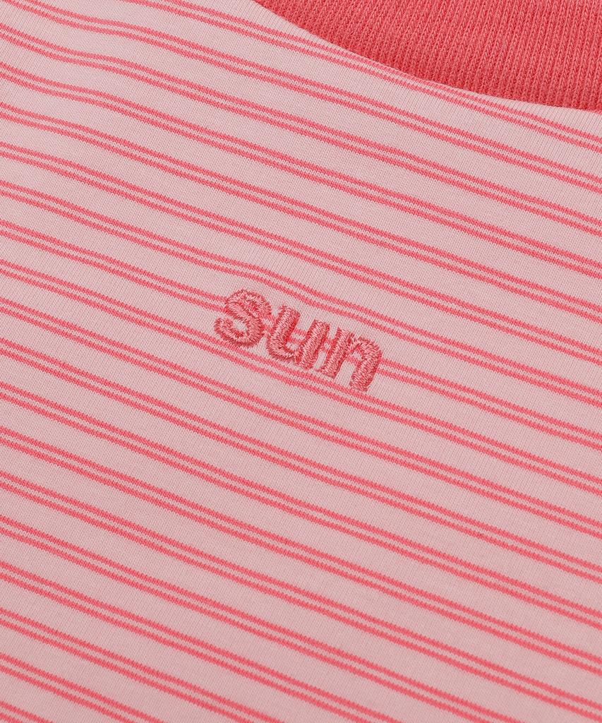 SUNDAY FRUIT MARKET W) Mini Sun Stripe Tee Pink