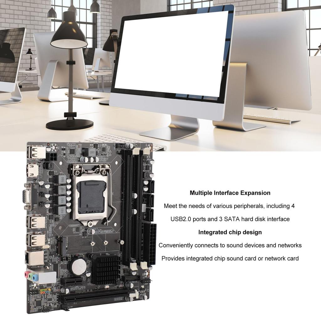 Gaming H55 NGFF LGA 1156 Steckplätze DDR3 8 Kanal 4 Phasen Stromversorgung Gaming Motherboard Motherboard, M.2 Speicher,