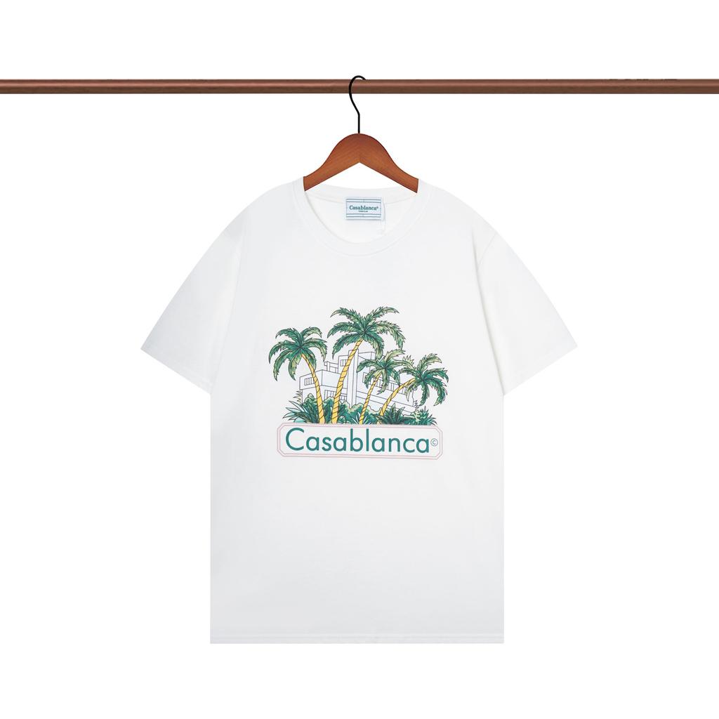 Casablanca 23 Frühling und Sommer Neuheit Fantasie Tor Sternenhimmel Schloss Casa Buchstaben Logo Kurzarm Partner T-Shirt