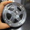 Metal Mini Road Wheel Rim, RAYs Aluminum Alloy Forged Refitting Wheel Model Modified Ornaments Desktop Display